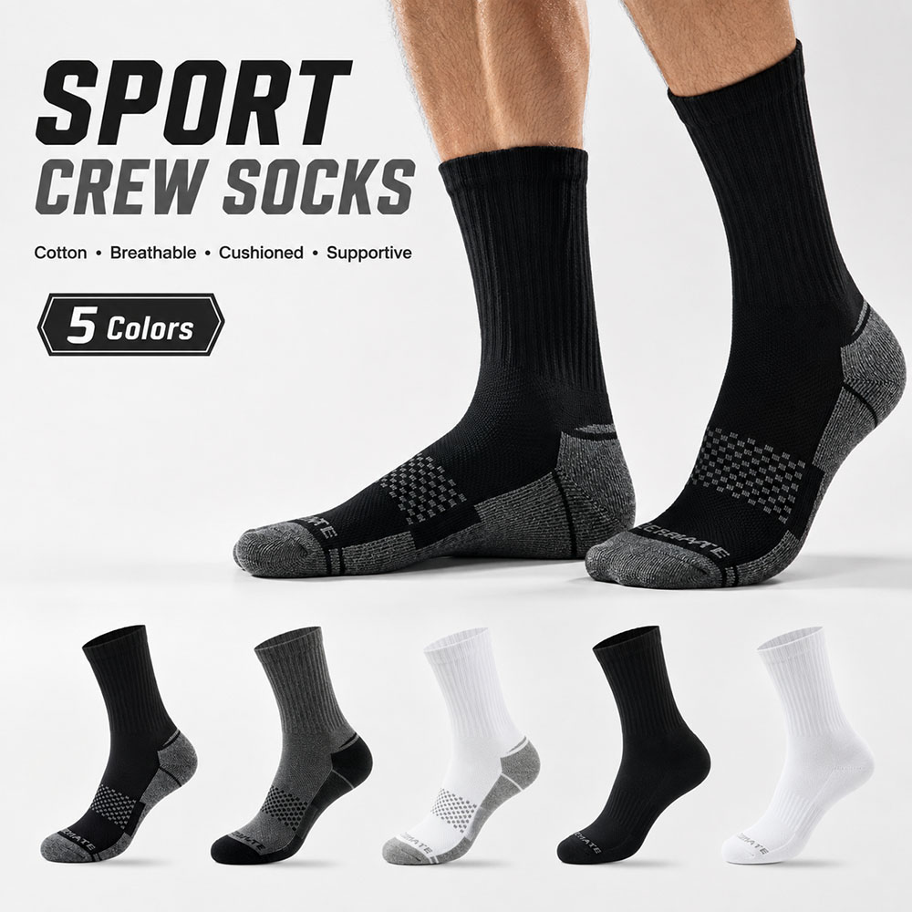 Dress Sock Men - 10 pairs Men Sport Crew Mid‑Calf