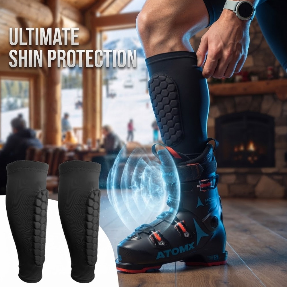 Compression Sleeve Calf - Ski Shin Guard Sleeves Pair Anti