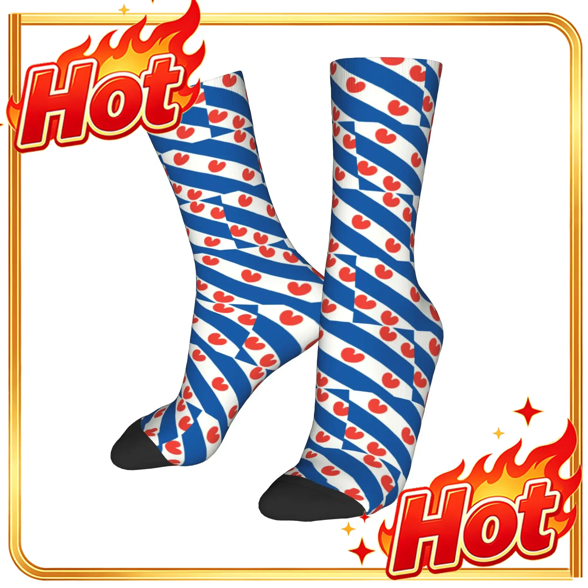 Custom Friesland Flag Men's Cr - Dress Sock Men ulasan dan harga
