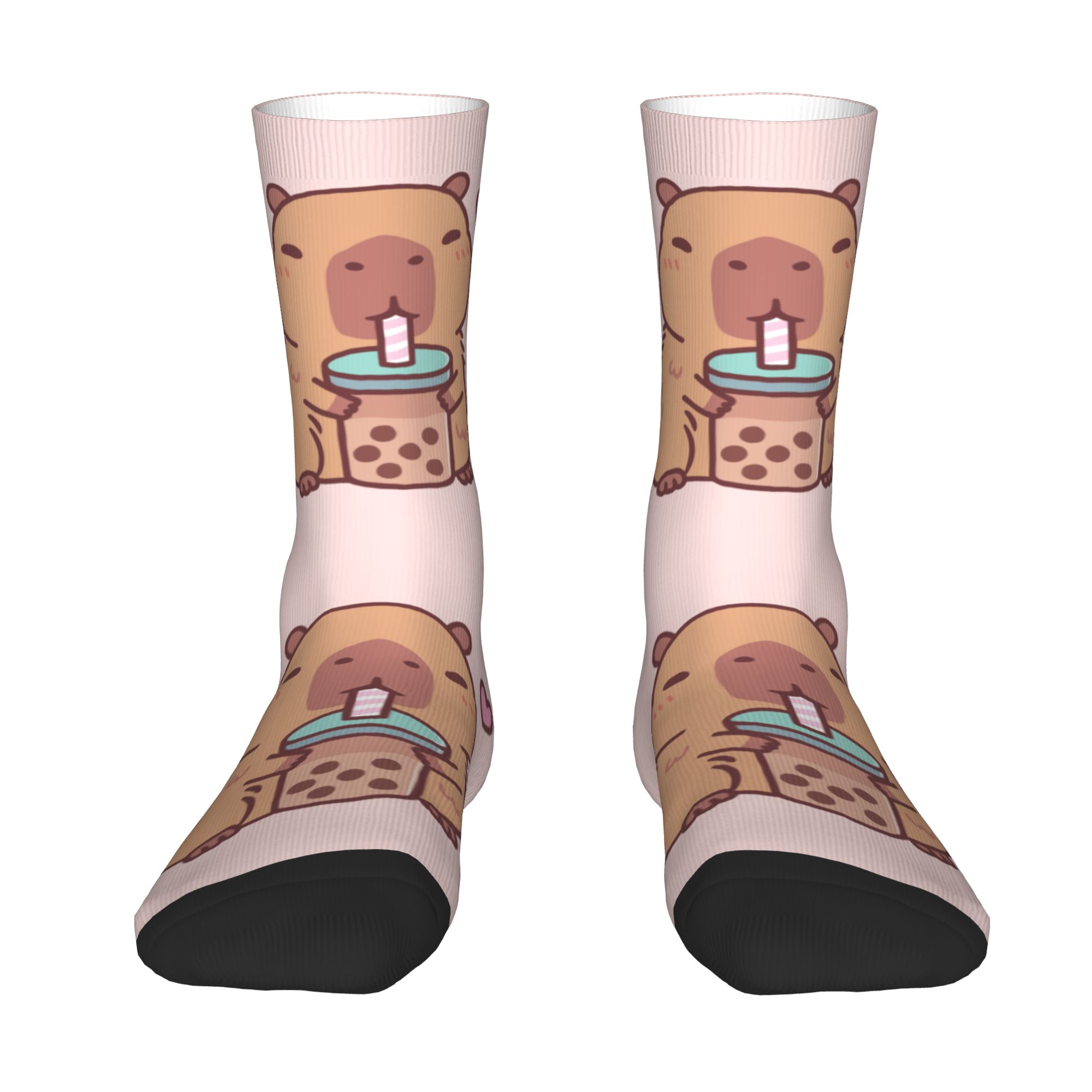Custom Cute Capybara Loves Dri - Dress Sock Men ulasan dan harga